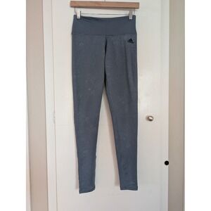 Adidas‎ Climalite Embossed Floral Print Leggings Womens S Workout Yoga Pilates
